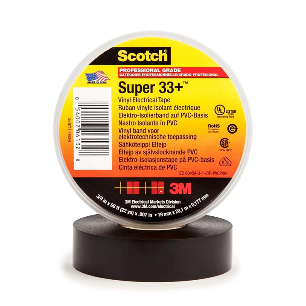 TAPE ELECTRICO SUPER 33 19MM X 20,1M SCOTCH 3M 80611207012 (10)