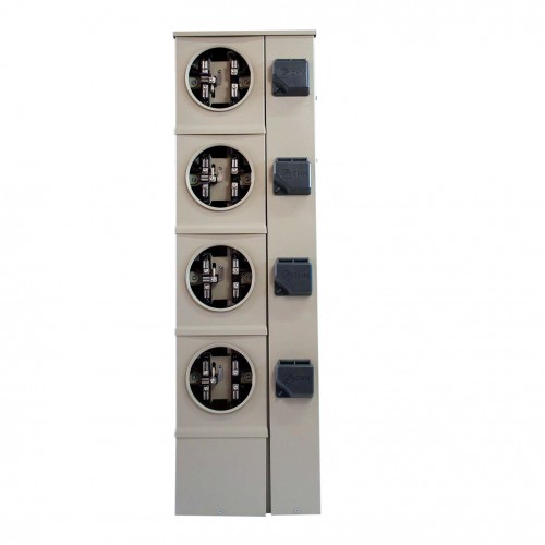 [BM-54-100] BASE DE MEDIDOR DE CUATRO MODULOS RILEZ + BREAKERS SIEMENS
