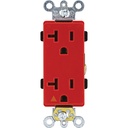 TOMA DOBLE DECOR GRADO INDUSTRIAL TIERRA AISLADA 20A 125V EAGLE IG6242ARRD