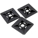 BASE CON ADHESIVO P/AMARRA DE 20 MM (NEGRO) (100 UND)