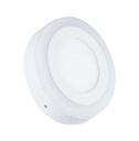 LAMPARA LED DOBLE COLOR 6W REDONDA PARCHE