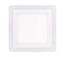 LAMPARA LED DOBLE COLOR 6W CUADRADA PARCHE