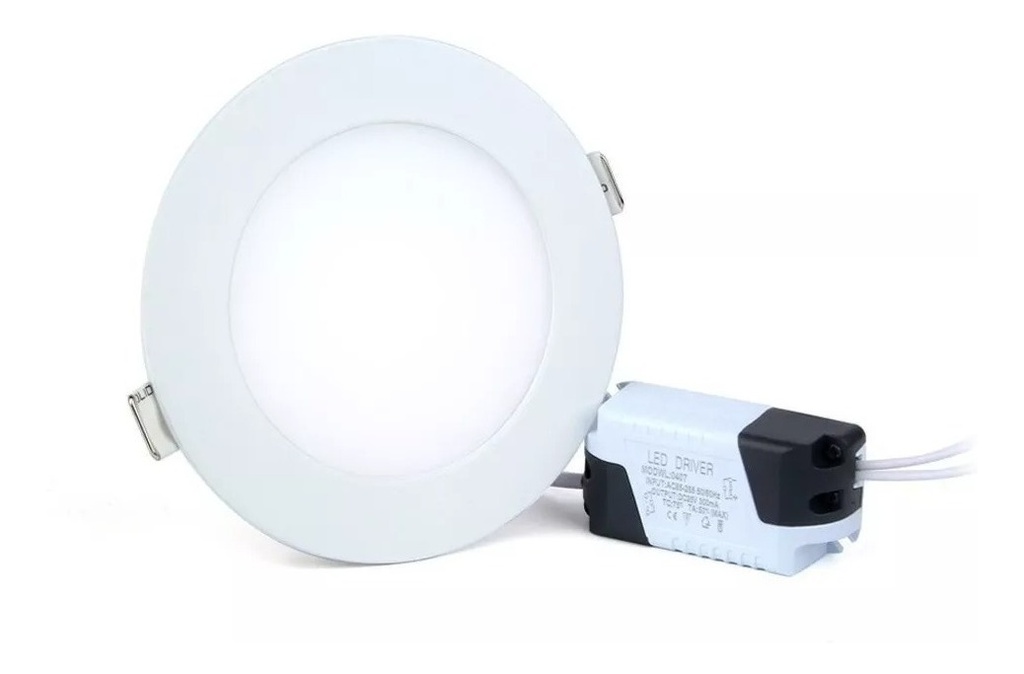 LAMPARA LED PARCHE 6W REDONDA BLANCA