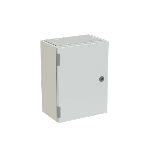 GABINETE METALICO UL NEMA 3R, IEC IP65 400X300X200 MM C/FONDO FALSO