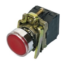 [EBSA2-BA45] Pulsador rojo 1NO+1NC 