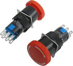 [EBSE6-22ZS] Pulsador con patillas 2NO+2NC