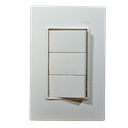 [23265-91] INTERRUPTOR TRIPLE 2 VIAS S23 MARFIL