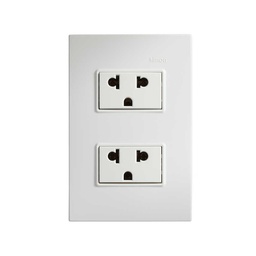 [23284-80] TOMA CORRIENTE 2P+T EUROAMERICANA BLANCO SIN SISTEMA DE SEGURIDAD S23