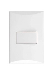 [EA-1000W] INTERRUPTOR SENCILLO LÍNEA PLATA BLANCO EAGLE 1000W