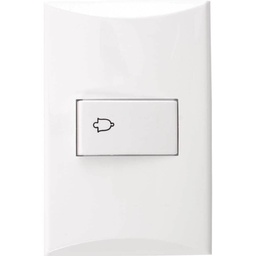 [PLA-332] PULSANTE PARA TIMBRE LINEA PLATA BLANCO EAGLE 1002W