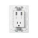 [2600454-030] T CTE 2P+T C/2 CARGADORES USB C/CHASIS BLANCO S26