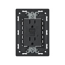 [2600425-038] TOMA CORRIENTE DUPLEX ICFT C/CHASIS GRAFITO S26