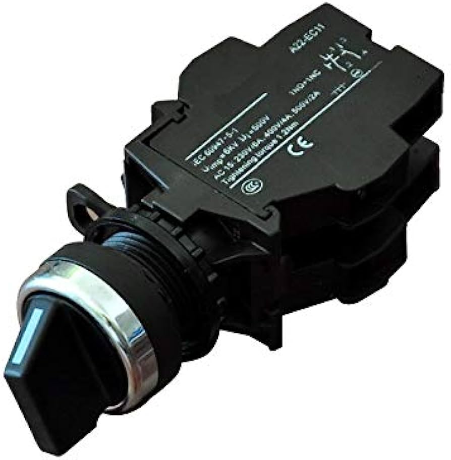 Selector dos posiciones con llave 1NO+1NC 