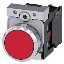 Pulsador rojo con indicacion "O" 1NO+1NC