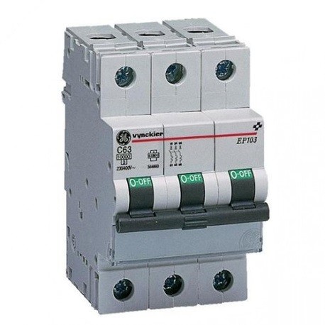 [G60-3P20A] Disyuntor GE 3P 20A 10KA 415VAC RIEL DIN (INTERRUPTOR, BREAK)  