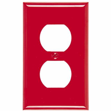 [EA-2132RD] PLACA P/TOMA DOBLE ROJO EAGLE 2132RD