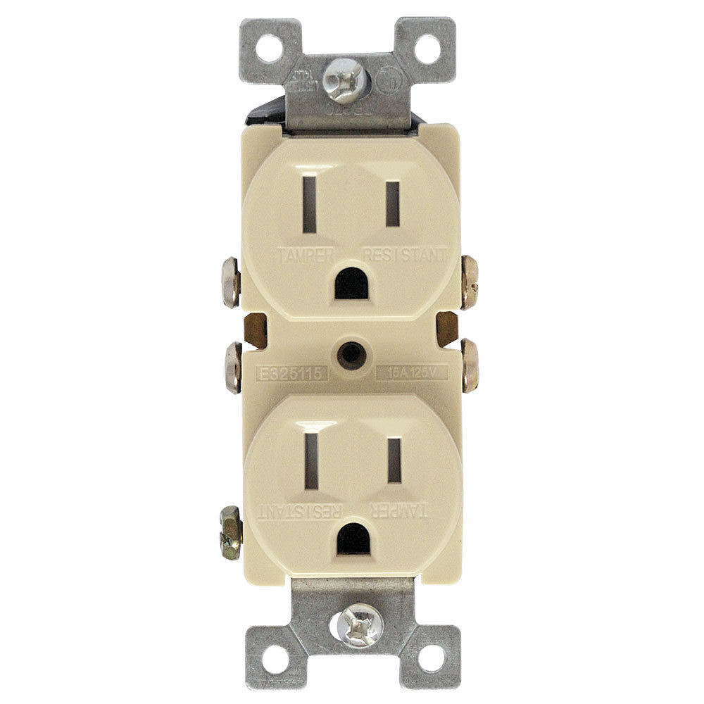 TOMA POLARIZADO TAMPER RESISTENT DE EMPOTRAR 15A-125V BLANCO EAGLE TR270W