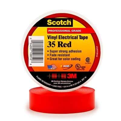 TAPE ELECTRICO 35 19MM X 20,1M ROJO SCOTCH 3M 80610833909 (100)