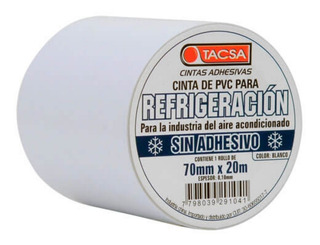 Cinta Refrigeración s/adh 70mmx20mx0,10mm Blanco