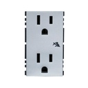 TOMA CTE DUPLEX 2P+T ALUMINIO MATE