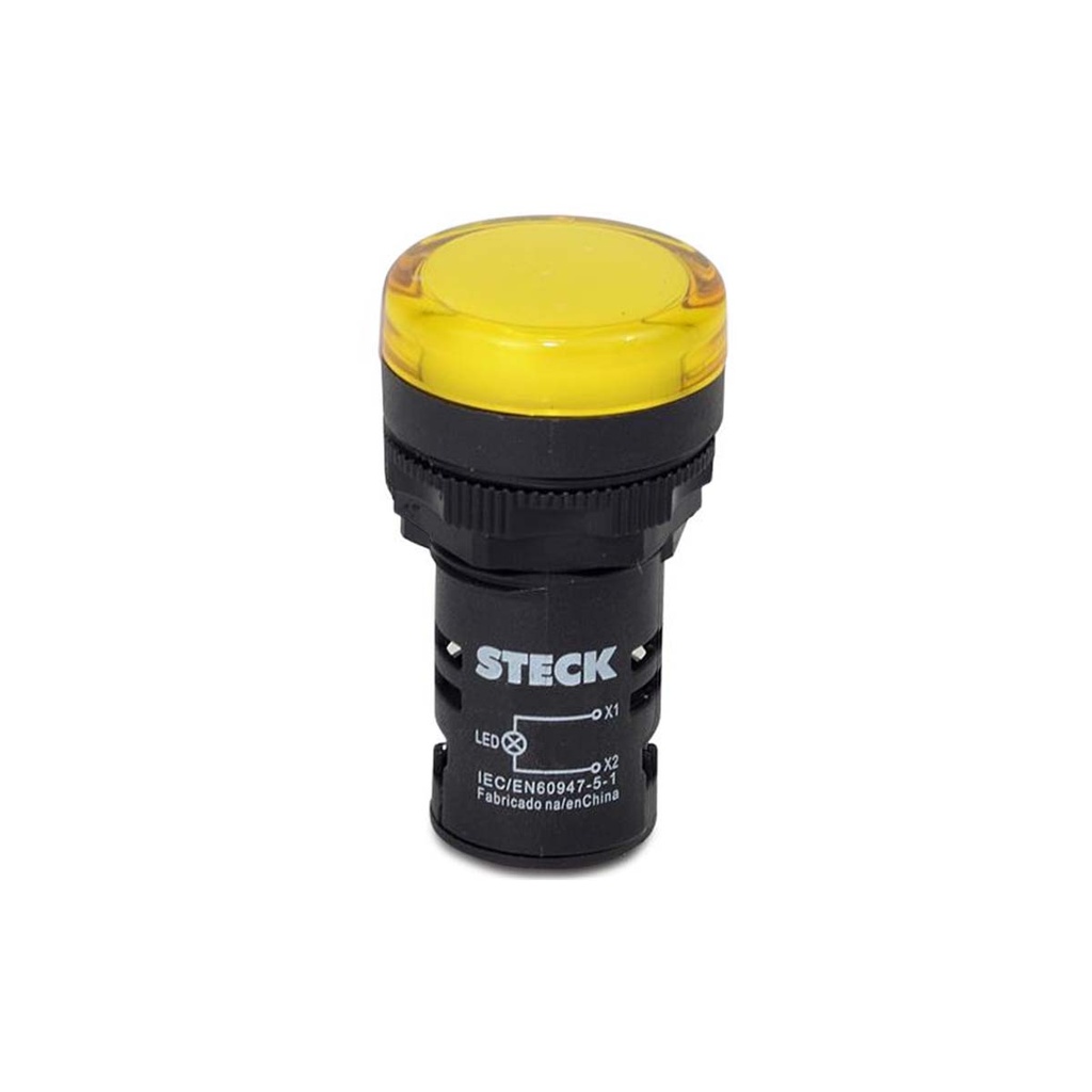 LUZ PILOTO AMARILLO 22mm 220V AC/DC - SLDS2203 - STECK