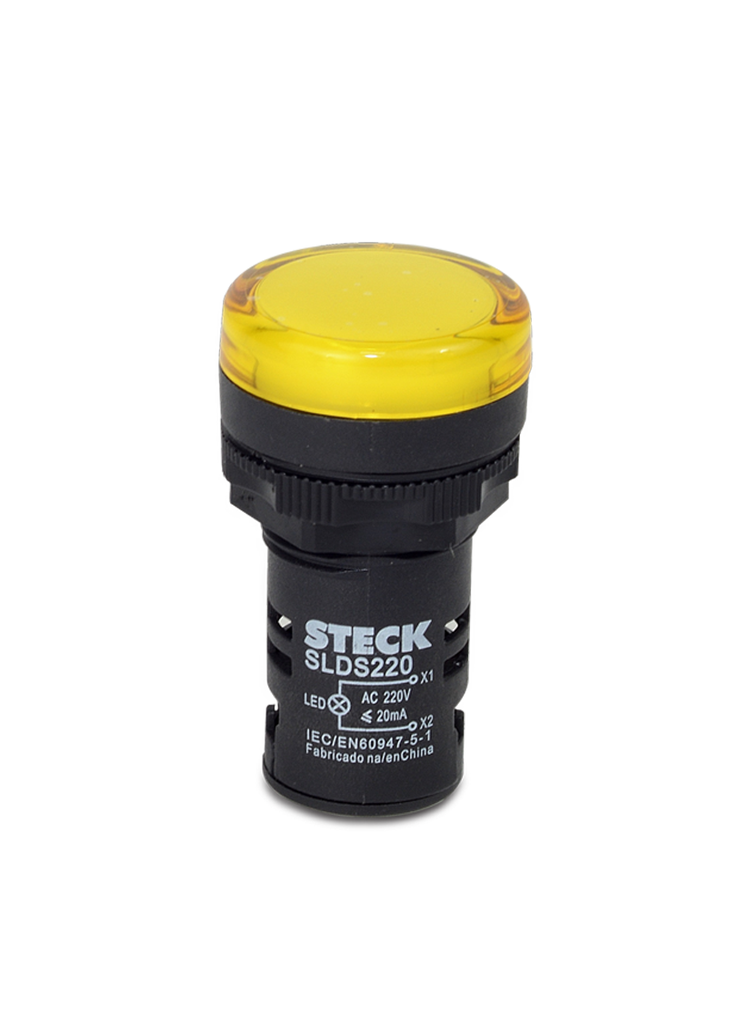 LUZ PILOTO AMARILLO 22mm 24V AC/DC - SLDS243 - STECK