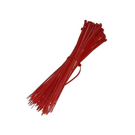 AMARRA NYLON 8" ROJA 3.6MM