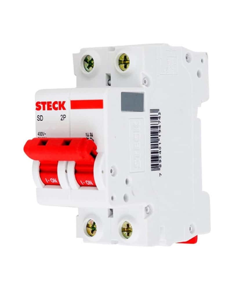 BREAKER, INTERRUPTOR, DISYUNTOR 2P 2A (2X2A) 6KA STECK RIEL DIN