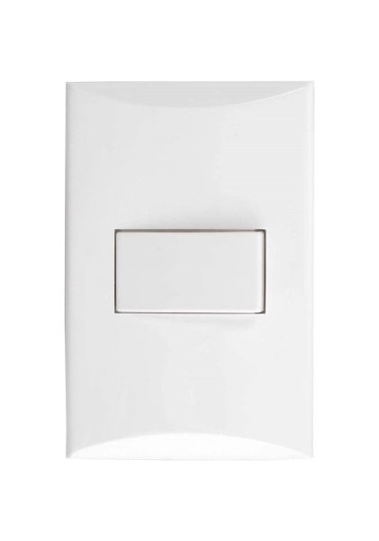 [EA-1000W] INTERRUPTOR SENCILLO LÍNEA PLATA BLANCO EAGLE 1000W