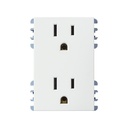 TOMA CORRIENTE DUPLEX 2P+T BLANCO S26