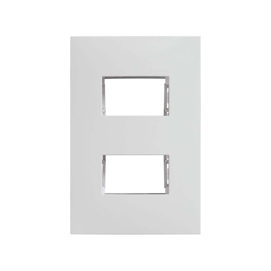 PLACA 2 MODULOS C/CHASIS - BLANCO/BLANCO S26