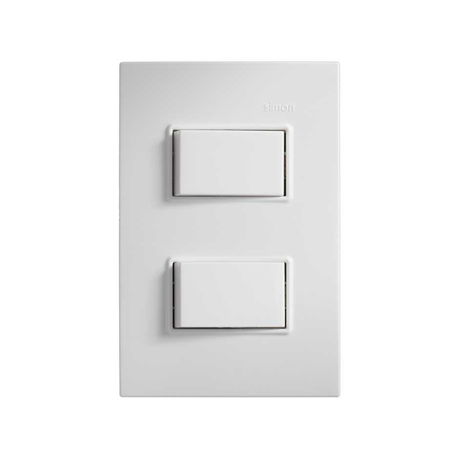 INTERRUPTOR DOBLE 2 VIAS BLANCO C/PLACA CAVA S25P