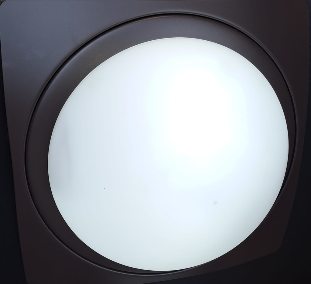 [LUX- C9308 -1] PLAFON DECORATIVO CHOCHOLATE OSCURO 10"" 2 LUZ 60W 120V E27 LUX C9308 -1