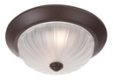 [LUX-C9311-1] PLAFON DECORATIVO CHOCHOLATE OSCURO 13"" 2 LUZ 60W 120V E27 LUX C9311 -1
