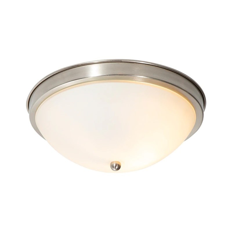 [LUX-C9314- 1] PLAFON DECORATIVO SATINADO NIQUELADO 11" 1 LUZ 60W 120V E27 LUX C9314- 1