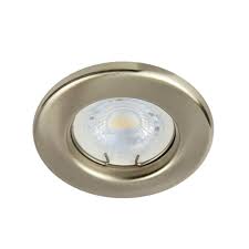 [LUX-A9322-1] SPOT FIJO SATINADO CON BOMBILLO LED GU10 3W 120V 6000K LUX A9322-1
