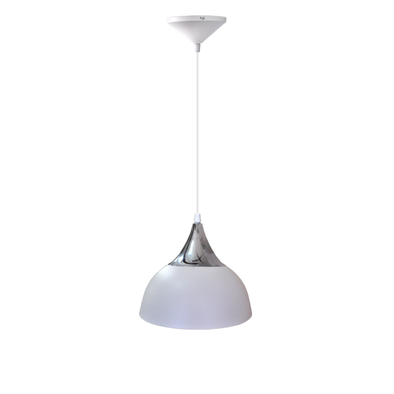 [LUX-H9301-1] LAMPARA COLGANTE SATINADO NIQUELADO 1 LUZ 60W 120V E27 LUX H9301-1