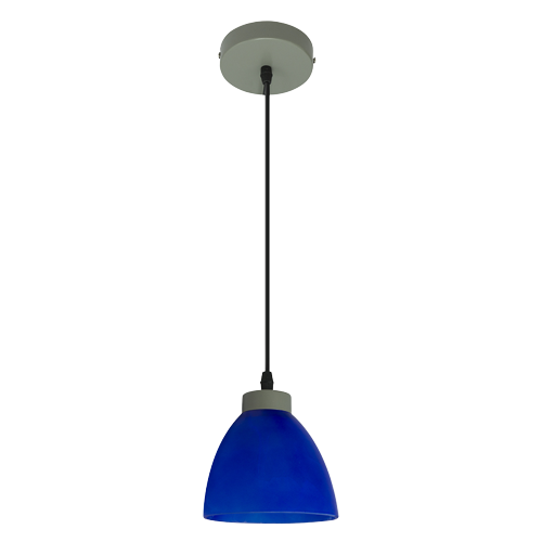LAMPARA COLGANTE DECORATIVA AZUL 1 LUZ 60W 120V E27 LUX H9304-1
