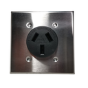 TOMA PARA COCINA 220V, 50 AMP, 3 PINES C/PLACA CUADRADA