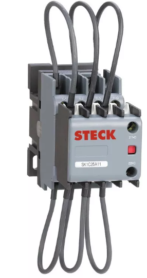 CONTACTOR STECK 32A-240V CON BOBINA DE SHOCK PARA CAPACITORES (SK1C32A11M)