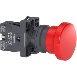 [EBSA5-AT42] Pulsador rojo tipo hongo 1NC