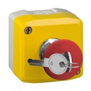 [XAL-K184E] Boton tipo hongo NO+NC, 10 AMP, CON LLAVE, COLOR ROJO.