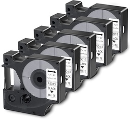 [45013] Cassette para impresora de etiquetas 1/2"x23" blanco y negro