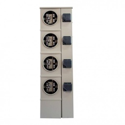 [BM-54-100] BASE DE MEDIDOR DE CUATRO MODULOS RILEZ + BREAKERS SIEMENS