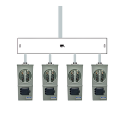 [ACORILEZ4M] ACOMETIDA DE 4 MEDIDORES RILEZ -  BREAKER 2X100 - DUCTO - CABLE  2/0 SERIE 8000