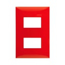 [25612-57] PLACA 2 MÓD S/CHASIS ROJO CARMESI S25P