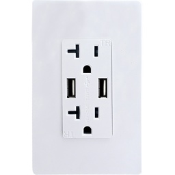 [EA-DWR4] TOMA CORRIENTE TR CON USB COLOR BLANCO EAGLE DWR4