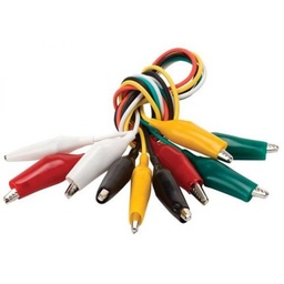 [XA-109] JUEGO DE PINZAS CAIMAN CON CABLE (5 CABLES)