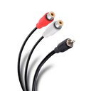 [ORO-501] CABLE (2) RCA (AUDIO) CROMADO DE 14,5 PIES (4,5 METROS)