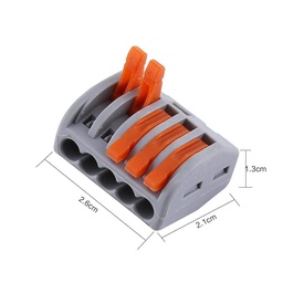 [ACN-305] EMPALME DE 5 VIAS TIPO BLOQUE C/PALANCA (28-12AWG)(400V 32A)